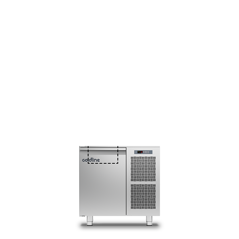 COLDLINE Saladette GN pult, 1 dvere, plug-in, -2°/+8°C, bez vrchu, výška 710 mm