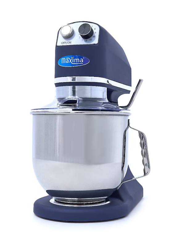 Planetárny mixér - 7 l - do 2 kg cesta - oceľovo modrá matná