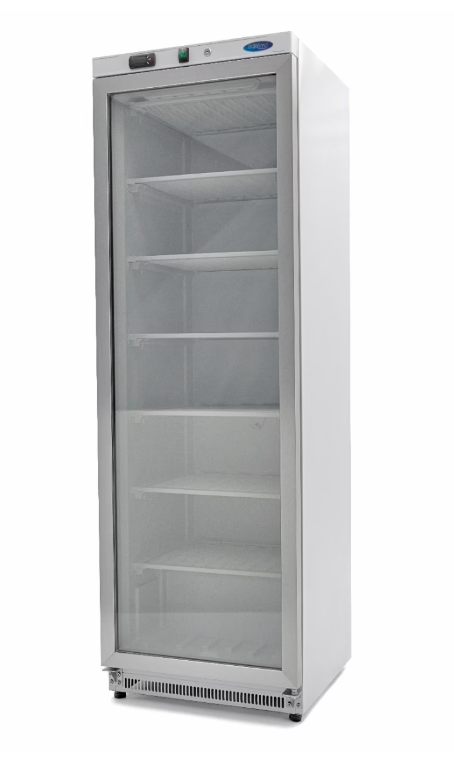Mraznička - 400 l - biela - so sklenenými dverami